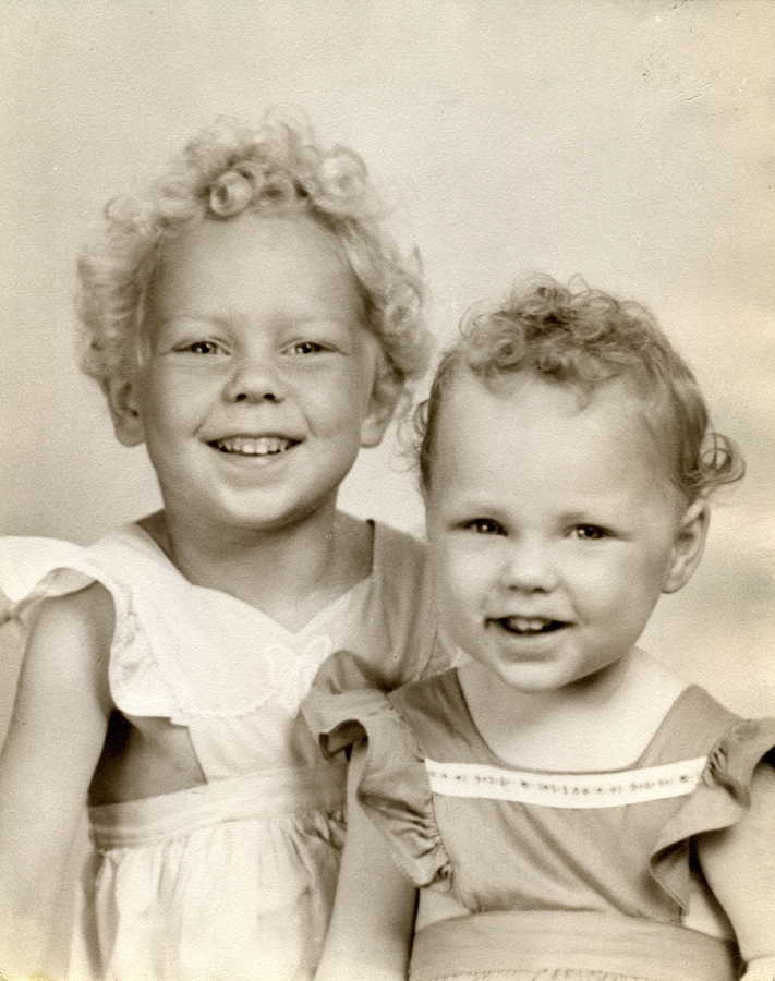 1944~ 4 Carol & Ellen at Steinbachs.jpg