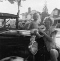1953-07~ Christy (on Don Allen's car) & Carol.jpg