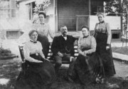 1907~ 40 Liz's father and his sisters - Sis Bowman (59), Katie Baldwin (50), Bill Fowler (63), Lell Holladay (53), Grace Blakeslee (62).jpg