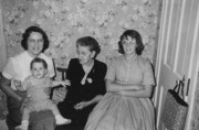 1962~ Mary & Glenn Rowley, Liz (GG) Perry, Beth Rowley; Phillips House, So Natick MA.jpg