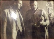 1937~ Herb & Ernest Hemingway with mortar round in Spain.jpg
