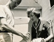 1949-06-04 1 Dick & Mary Jean Mankey, the day of their wedding, Kittery Point ME.jpg