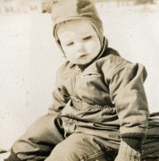 1950-03-04 5 Pete Jr sledding.jpg