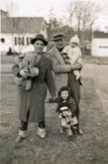 1950-12-25 Pete Sr with animal, Ped with Dan, Pete Jr with animal.jpg