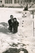1951-01~ 2 Pete, Pete Jr & snowman.jpg