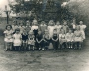 1954-05 1 Dan (front, third from left) - first year at nursery school.jpg