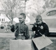 1955-05-03 Ron Stitt, Dan & carton (HBD).jpg