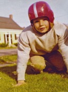 1956-10~ 3 Pete Jr - New helmet & shoulder pads.jpg