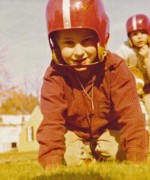 1956-10~ Dan & Pete Jr - New helmets.jpg