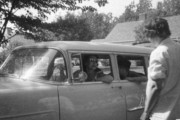 1957-05-18 6 Betty Kirk takes Dan to air show in Bedford; hot, hot, Armed Forces Day.jpg