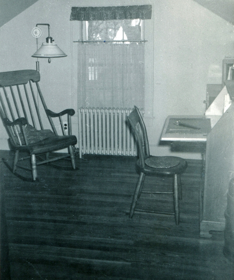1957-11 1 Our new den (2nd floor, looks out on driveway), 204 Highgate St, Needham.jpg