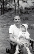 1958-05~ 9 Pete Sr & Andrea; backyard in Needham.jpg