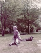 1958-08 Andrea on Dan, with Dusty.JPG