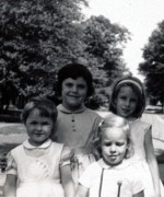 1960-07-09 6 Andrea (NHS 74), Debbie Hoyt, Anna Rawson (NHS 75) & Patty Rawson.jpg