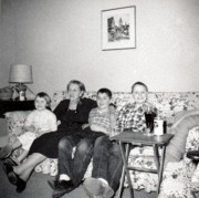 1960-12-24 2 Andrea, Liz, Dan & Pete Jr - Christmas Eve in Needham.jpg