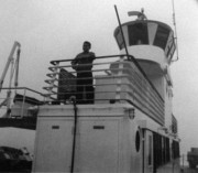 1961-08-10~ 02 Dan supervises in fog, first trip on Islesboro Ferry.jpg