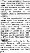 1963-11 Pete Jr is Math League alternate.jpg