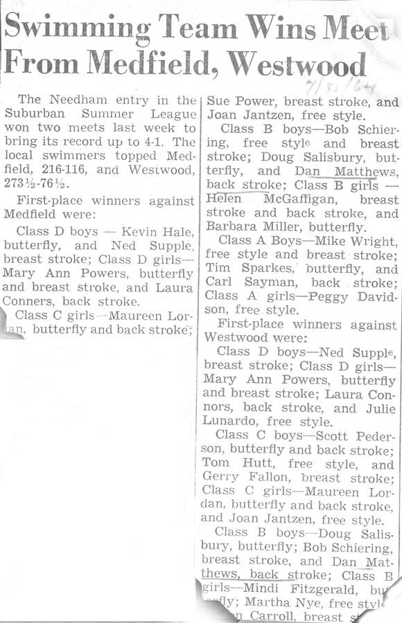 1964-07-30 Summer Swim Team Wins.jpg