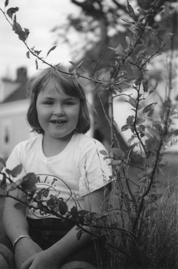 1964-08 3 Andrea at summer's end in the orchard, front yard, Islesboro ME.jpg