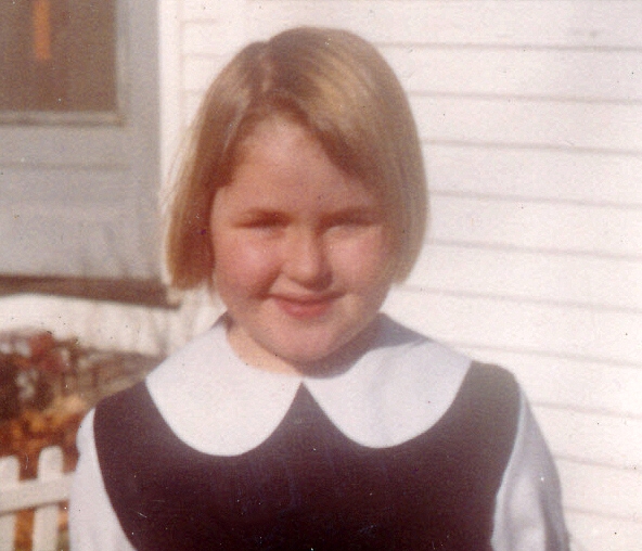 1964-10~ 2 Andrea in her new 'best dress', back yard, Needham MA.jpg