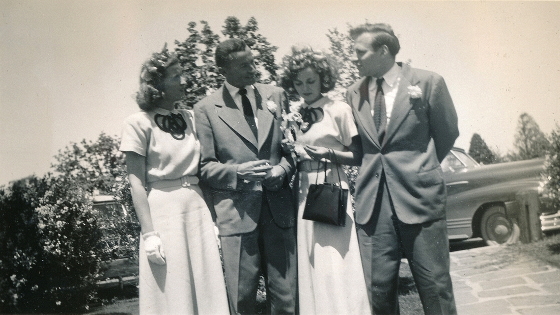 1948-05-19 4 Maureen Noonan, Bob & Mary Jane Wager, George Franke.jpg
