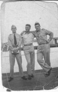 1943 2 Pete Matthews (center) & buddies.jpg
