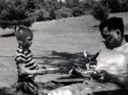 1957-05-27 03 Carl & Jack; Memorial Day, Perry home, Sudbury MA.jpg