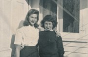 1944-04~ 3 Diane with new pin, Collegiate Sorosis, Ann Arbor MI.jpg