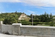 1956-09 25 Coral rock formation & Government House, Hamilton, Bermuda.jpg