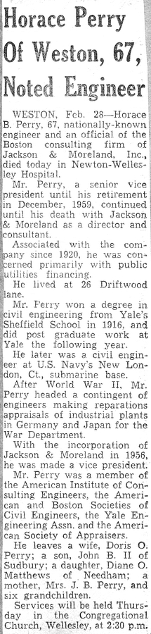 1961-03-01 2 Horace Perry, Boston Globe.jpg