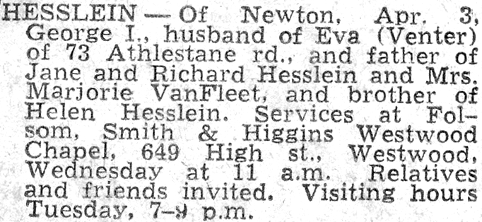 1961-04-03 George I Hesslein, Ped's friend from boyhood.jpg