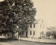 1896~ 1 Ped on post, Old Beecher homestead, Oxford CT.jpg