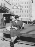 1937-02 Liz Perry, our green bench, St Augustine FL.jpg