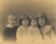 1884~ Children of Albert & Sarah Stevens - Robert, Sarah, Albert & Grace.jpg