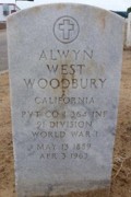 1963-04-03 Alwyn West Woodbury, Fort Rosecrans Cemetery, Point Loma CA.jpg