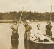 1912 1 Doris & friends, Forest Lake, Winchester NH.jpg