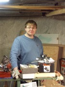2004-03-13 Part of Alex's woodshop in our basement, Rozzie.jpg