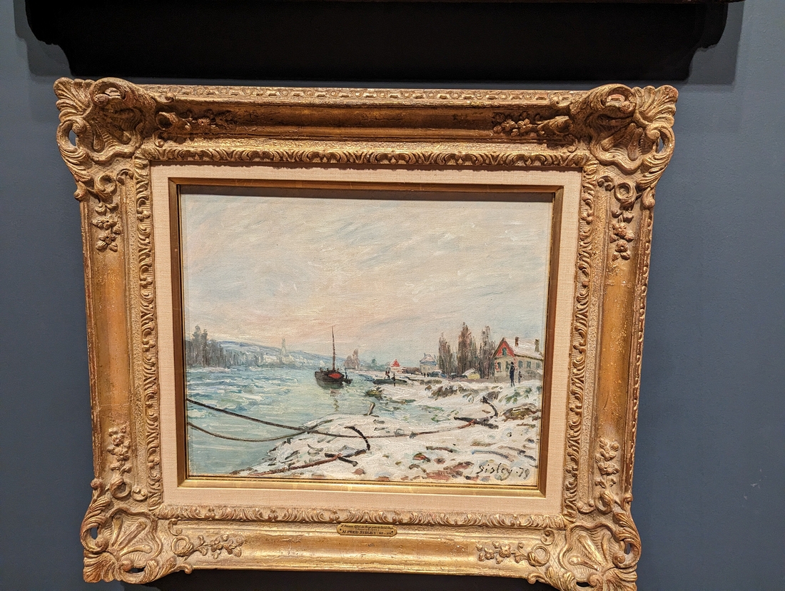 2023-05-08 207 Mooring Lines, the effect of Snow at Saint-Cloud (~1879); Alfred Sisley, Philadelphia Museum of Art.jpg