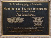 2023-05-09 106 Monument to Scottish Immigrants by Terry Jones (2011), Philadelphia.jpg