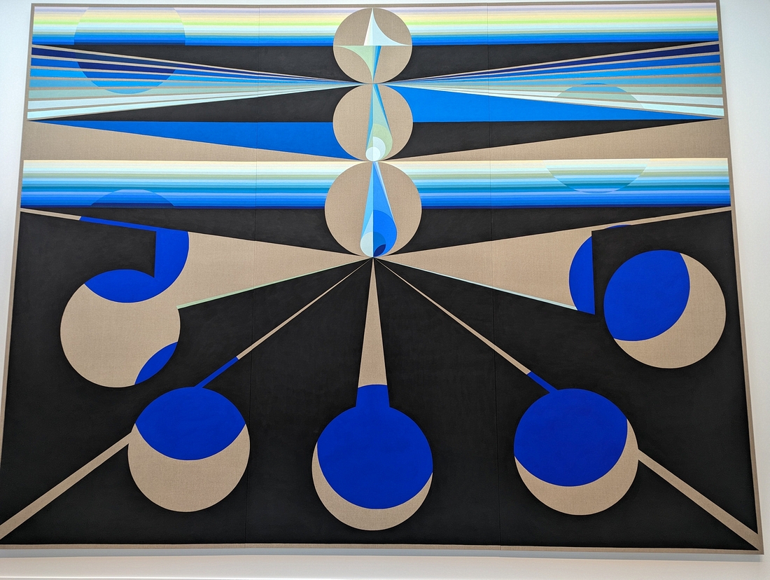 2023-05-09 313 Black Medallion XIV (Inti, mineral paint & flashe on linen, 2022), Eamon Ore-Giron; PAFA, Philadelphia.jpg