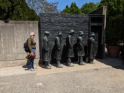 2023-05-10 137 Geoff on Depression Breadline (1999), George Segal; Grounds for Sculpture, Hamilton NJ.jpg