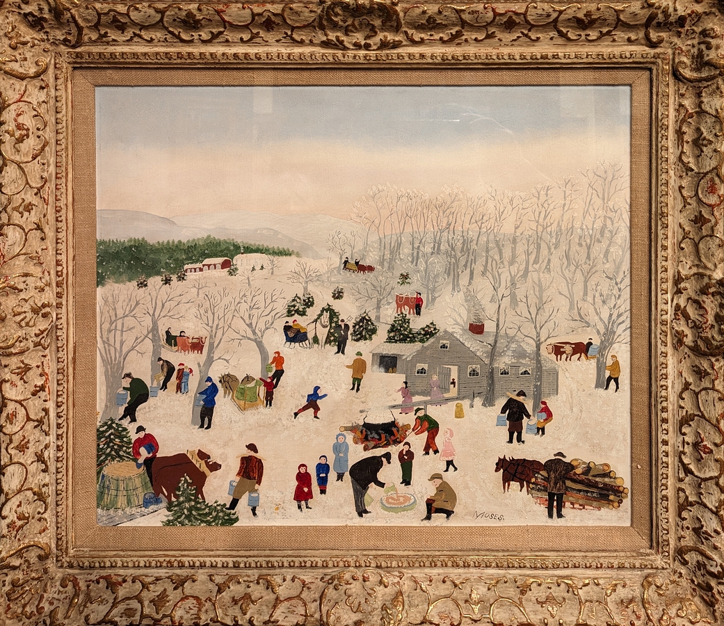2023-05-11 125 Sugaring Off, Maple (1943), Anna Mary Robertson 'Grandma' Moses; Brandywine Museum.jpg