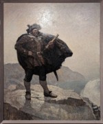 2023-05-11 140 All day he hung round the cove, or upon the cliffs, with a brass telescope (1911), N C Wyeth; Brandywine Museum.jpg