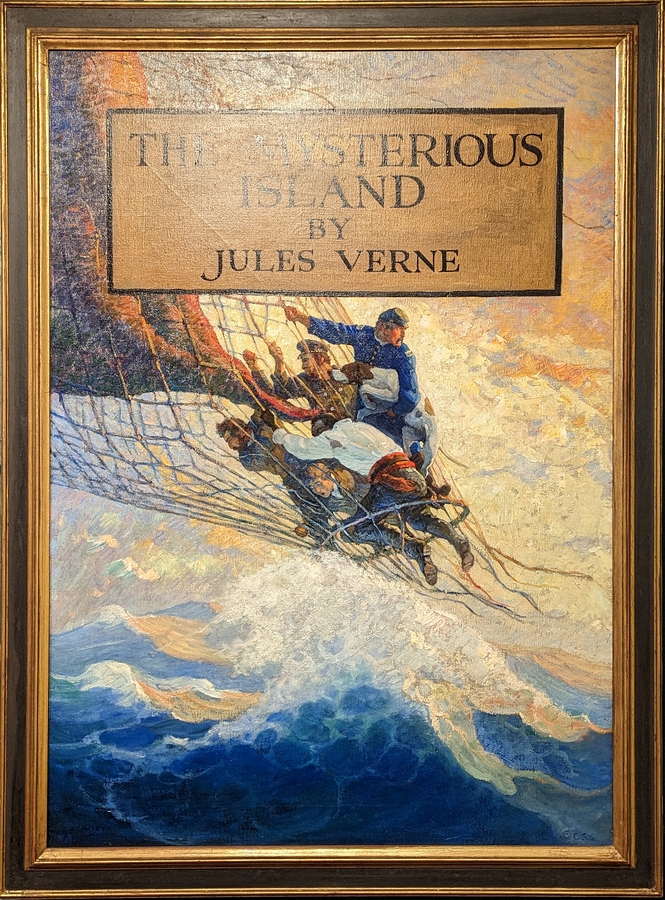 2023-05-11 147 The Mysterious Island (cover illustration, 1918), N C Wyeth; Brandywine Museum.jpg