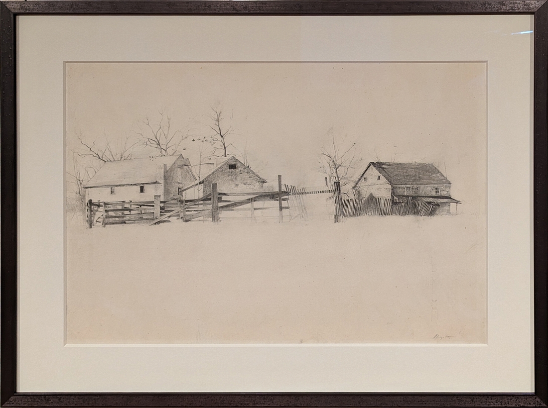 2023-05-11 234 Mill Buildings, Study for The Mill (pencil, 1959), Andrew Wyeth; Brandywine Museum.jpg