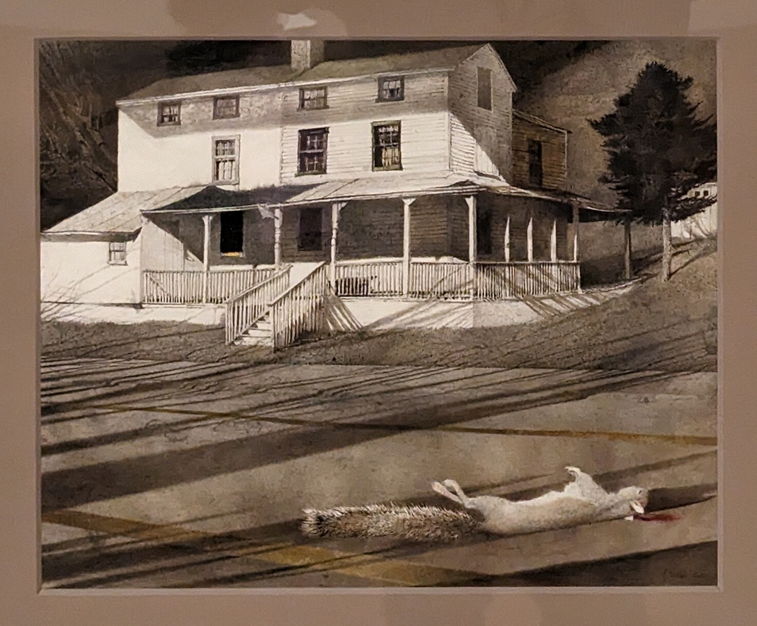 2023-05-11 262 Fast Lane (drybrush watercolor, 1987), Andrew Wyeth; Brandywine Museum.jpg