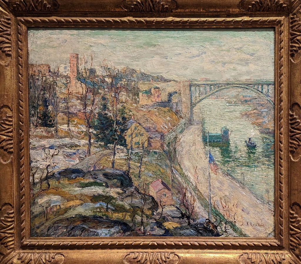 2023-05-11 g397 Washington Bridge, New York City (oil on canvas, ~1915-1925), Ernest Lawson; Delaware Museum of Art.jpg