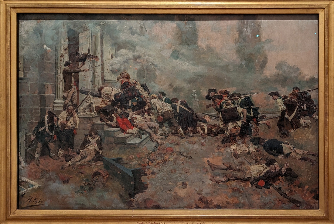 2023-05-11 i454 The Attack upon the Chew House (oil, 1898), Howard Pyle; Delaware Museum of Art.jpg